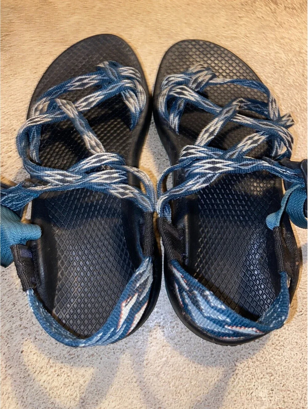 Chaco Classic Black Green Hiking Water Climb Trail Sport Sandals Womens Size 5